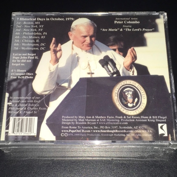 Pope John Paul II from Rome to America 4-1/2 hours 4 compact discs - Picture 2 of 6